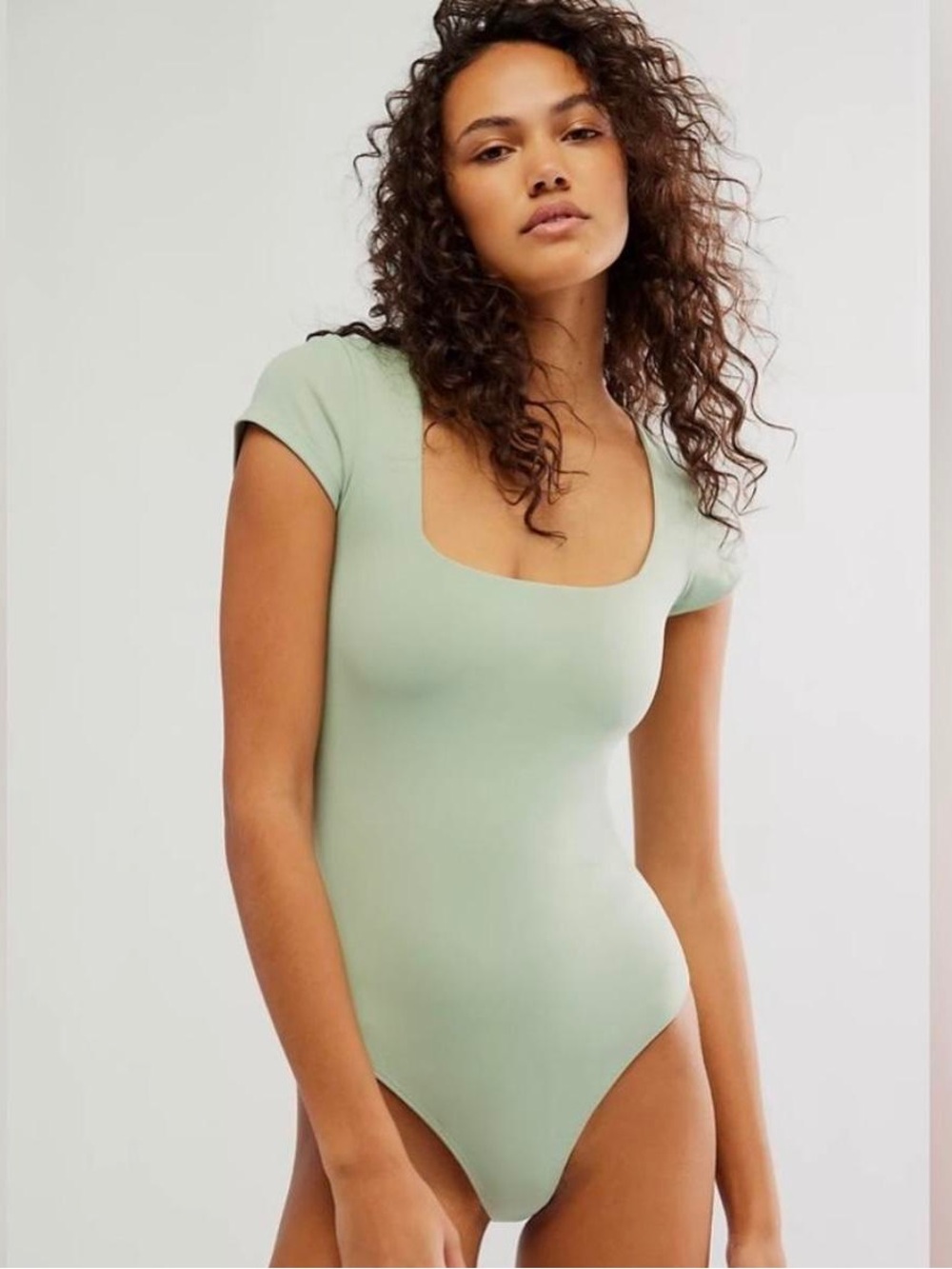 Free People Intimately Bodysuit in Mint Green